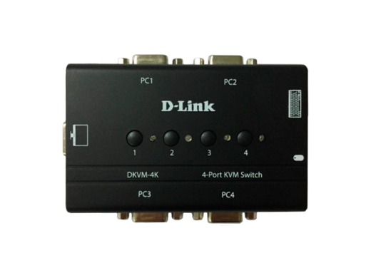 KVM-перемикач D-Link DKVM-4K rev B 4port w/2 Cables - 1