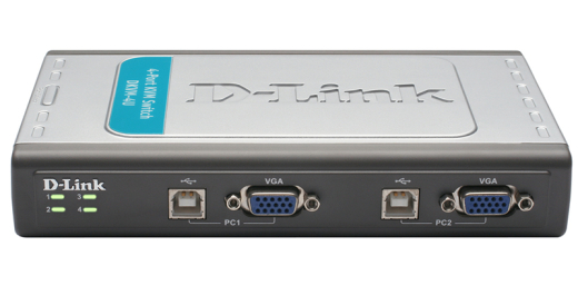 KVM-перемикач D-Link DKVM-4U 4port, w/USB - 1