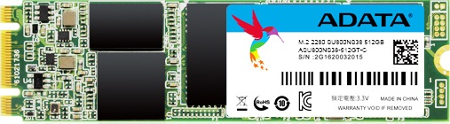 SSD накопичувач ADATA Ultimate SU800 M.2 512 GB (ASU800NS38-512GT-C) - 1