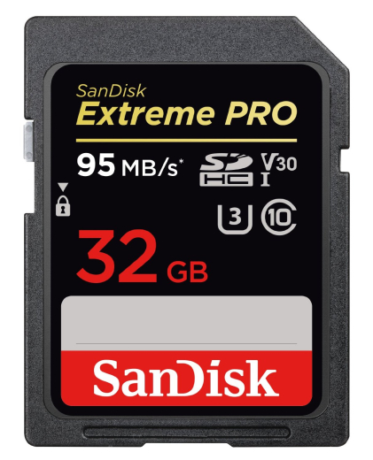 Карта памяти SanDisk 32 GB SDHC UHS-I U3 Extreme Pro SDSDXXG-032G-GN4IN - 1