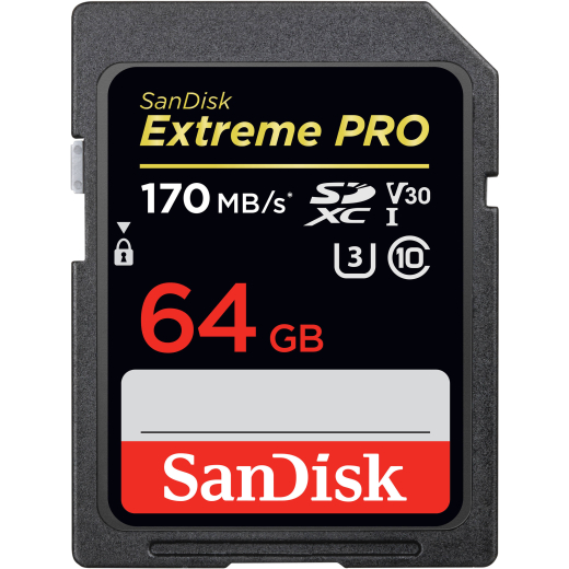 Карта пам'яті SanDisk 64 GB SDXC UHS-I U3 Extreme Pro SDSDXXY-064G-GN4IN - 1