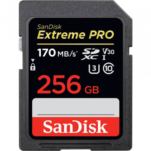 Карта памяти SanDisk 256 GB SDXC UHS-I U3 Extreme Pro SDSDXXY-256G-GN4IN - 1