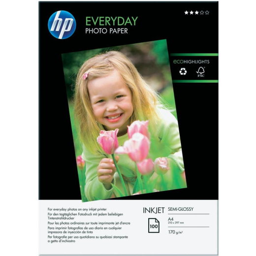 Фотобумага HP Everyday Semi-gloss Photo Paper-100 (Q2510A) - 1