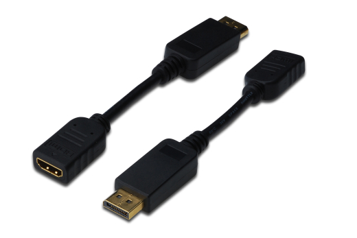 Адаптер ASSMANN DisplayPort to HDMI (AM/AF) 0.15m Black - 1