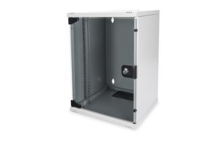 Шкаф DIGITUS 10" 9U 312x300, стекл.дверь, 30kg max, серый - 1