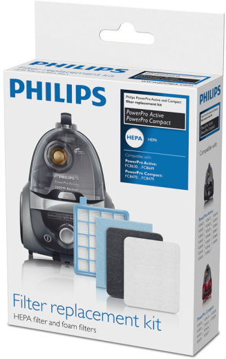 Набор фильтров для безмешковых пылесосов FC84xx - FC86xx серий Philips FC8058 / 01 - 1