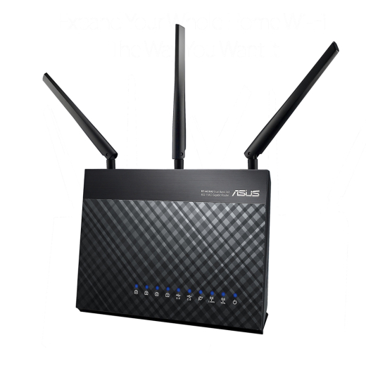 ADSL-роутер ASUS DSL-AC68U ADSL2+/VDSL2 802.11ac AC1900, 1xRJ11xDSL, 4xLAN Gbps, 1xUSB 3.0 - 1