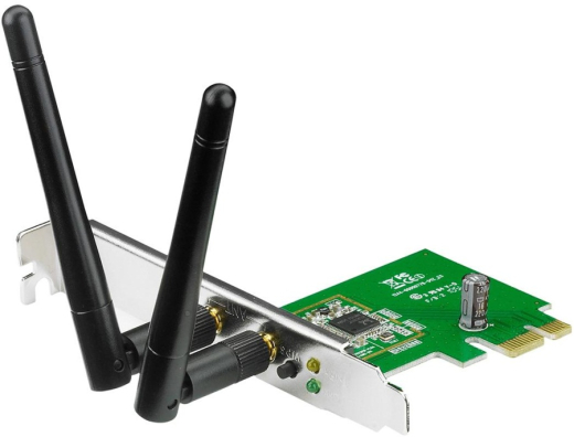 WiFi-адаптер ASUS PCE-N15 802.11n, 2.4 ГГц, N300,  PCI Express - 1