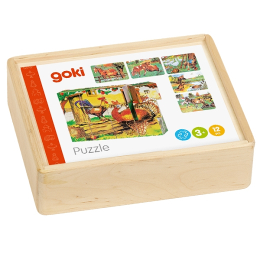 Кубики деревянные goki Ферма 57878G - 8