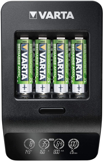 Зарядний пристрій VARTA LCD Smart Plus CHARGER+4xAA 2100 mAh - 1