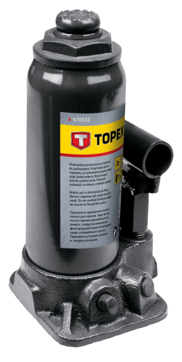 Домкрат TOPEX гідравлічний пляшковий, 3 т, 195-370 мм - 1
