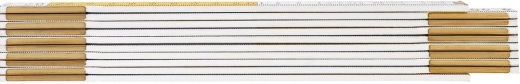 Метр Neo Tools складывающийся деревянный 2 м, бело-желтый (74-020) - 2