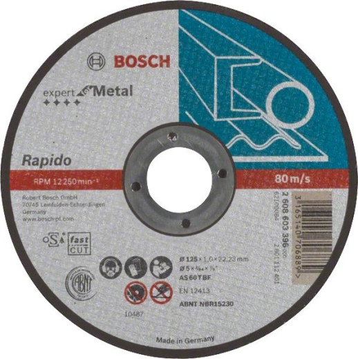 Відрізне коло Bosch Expert по металу 125 х 1мм, прямий - 1