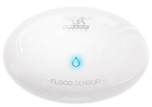 Розумний датчик протікання води Fibaro Flood Sensor, Z-Wave, 3V CR123A, 12-24V DC, білий - 1