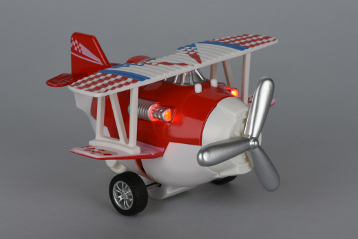 Same Toy Літак металевий інерційний Aircraft зі світлом і звуком (червоний) - 2