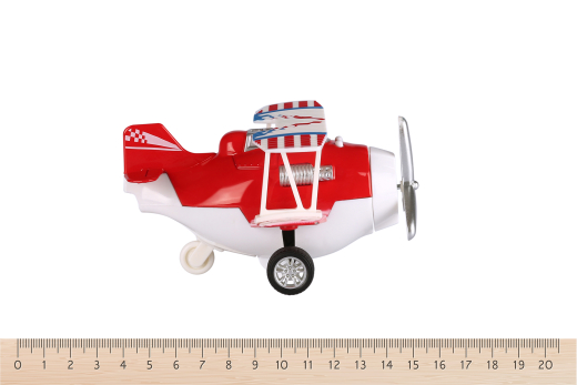 Same Toy Літак металевий інерційний Aircraft зі світлом і звуком (червоний) - 3