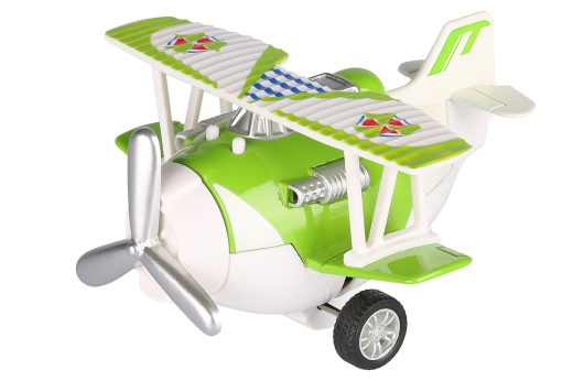 Same Toy Літак металевий інерційний Aircraft зі світлом і звуком (зелений) - 1
