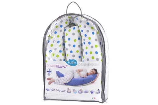 Подушка для беременных и для кормления Nuvita 10 в 1 DreamWizard Белая с точками NV7100Dots - 5