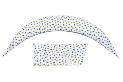 Набор аксессуаров для подушки Nuvita DreamWizard (наволочка,мини-подушка) Белый с точками NV7101Dots - 2