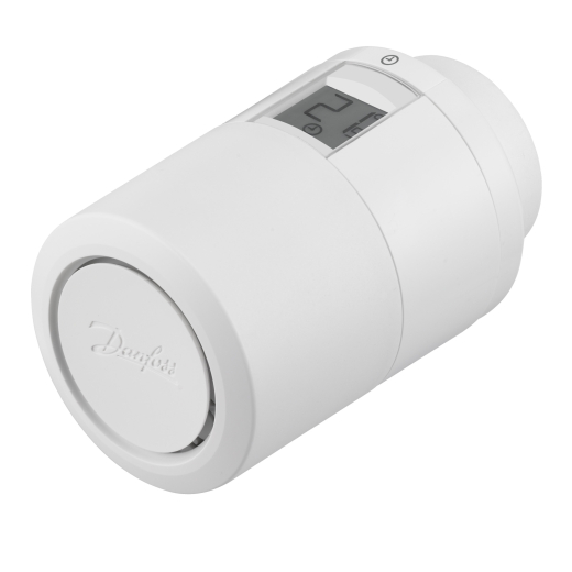 Danfoss Розумна термоголовка Eco, Bluetooth, різьба М30 х 1.5, 2 x AA, 3V, біла - 1