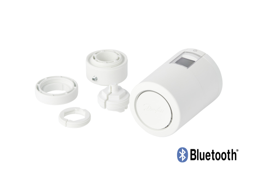 Danfoss Розумна термоголовка Eco, Bluetooth, різьба М30 х 1.5, 2 x AA, 3V, біла - 6
