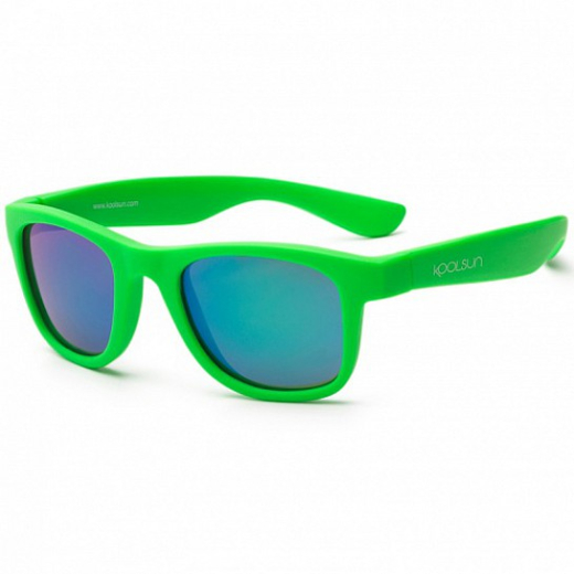 Дитячі сонцезахисні окуляри Koolsun неоново-зелені серії Wave (Розмір: 3+) - 1