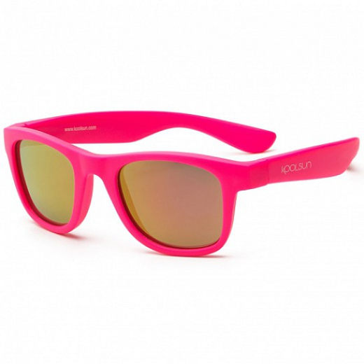 Детские солнцезащитные очки Koolsun неоново-розовые серии Wave (Размер: 3+) - 1