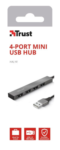 Мультипортовый адаптер Trust Halyx 4-Port USB-A 3.2 Aluminium (23327) - 12