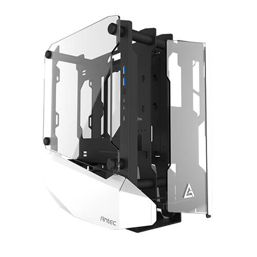 Корпус Antec STRIKER Aluminium Open-Frame, MiniT,ITX, 2*USB3.0 ,USB3.1TypeC,стекло(бок.)без БП,белый - 1