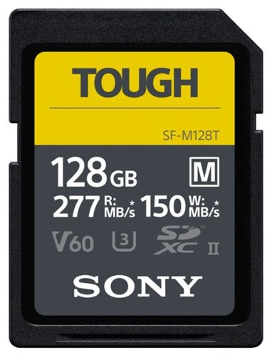 Карта памяти Sony 128GB SDXC C10 UHS-II U3 V60 R277/W150MB/s Tough - 1