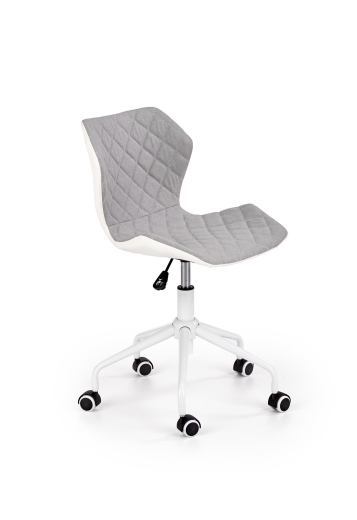 Комп'ютерне крісло Halmar MATRIX 3 сіро/білий - 1