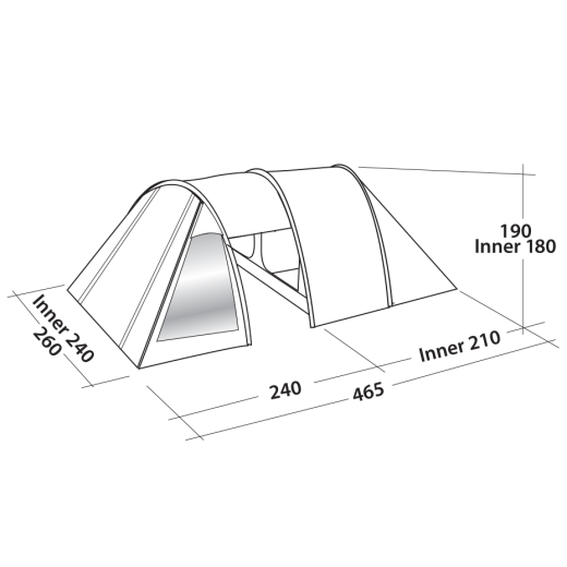 Палатка Easy Camp Galaxy 400 Teal Green - 2
