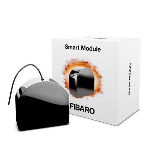Розумне реле Fibaro Smart Module, 6.5A, Z-Wave, 24-30V DC/230V AC, 1 сухий контакт, чорний - 1