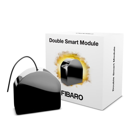 Розумне реле Fibaro Double Smart Module, 9.5A, Z-Wave, 24-30V DC/230V AC, 2 сухі контакти, чорний - 1
