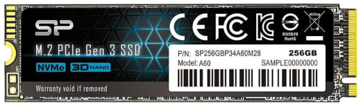 Твердотельный накопитель SSD Silicon Power M.2 NVMe PCIe 3.0 x4 256GB 2280 A60 - 1