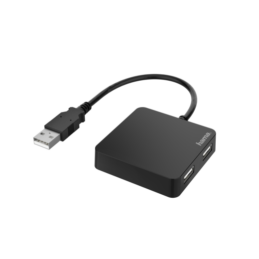 USB-хаб Hama 4 Ports USB 2.0 Black - 1