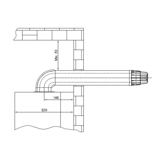 Комплект для коаксіального димоходу Airfel Standart 1000 мм - 2
