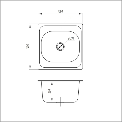 Кухонна мийка ULA 7706 U Micro Decor (ULA7706DEC08) - 2
