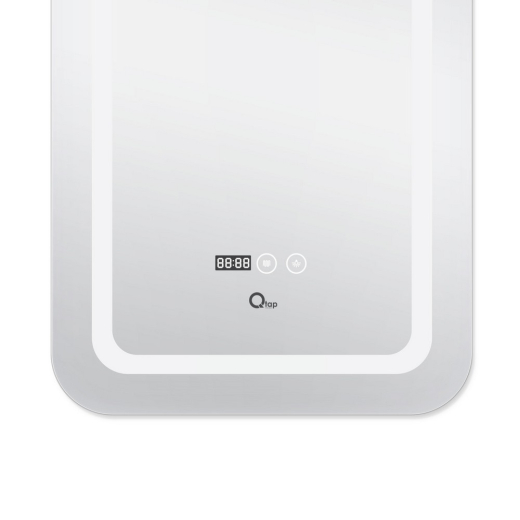 Зеркало Qtap Mideya (DC-F911) 500х800 с LED-подсветкой Touch, с антизапотеванием, с часами, диммером, рег. яркости QT2078F911W - 5