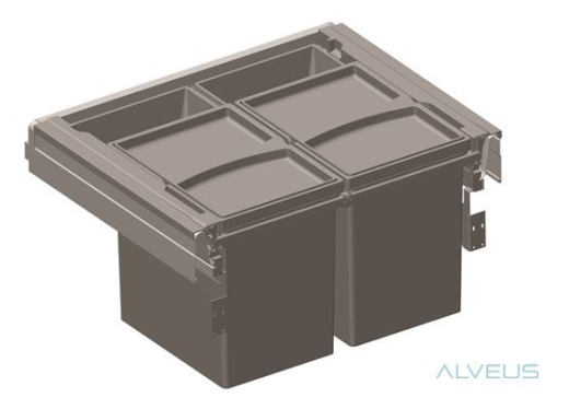 Відро для сміття ALVEUS ALBIO 50 (2x1 L + 2x17 L) APPLAUSE 1103962 - 3