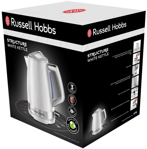 Електрочайник Russell Hobbs Structure Kettle White 28080-70 - 16