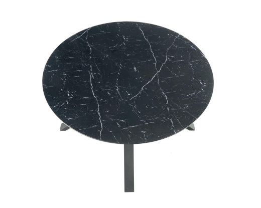 Розкладний стіл Halmar VERTIGO 130 см чорний мармур/чорний - 5