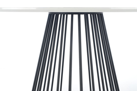 Обеденный стол Halmar BRODWAY 110 см белый мрамор/чёрный - 4