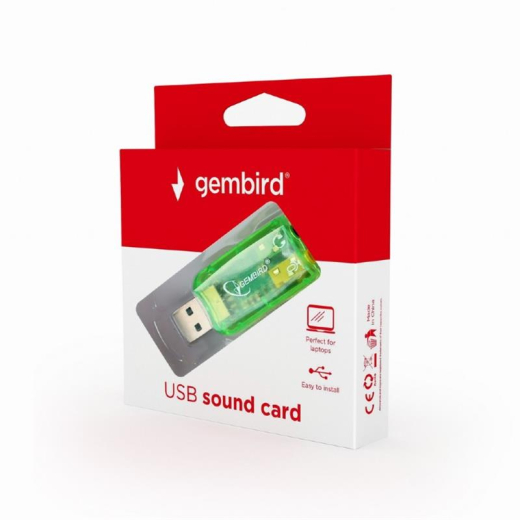 Звуковая карта Gembird SC-USB-01 Green - 3
