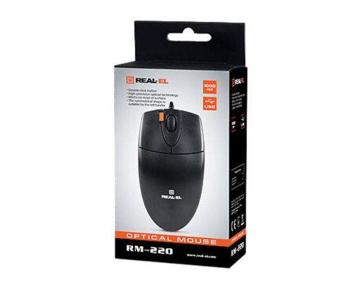 Миша REAL-EL RM-220 Black USB (EL123200026) - 7