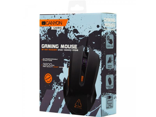 Мышь Canyon Star Raider CND-SGM01RGB Black/Orange USB - 3