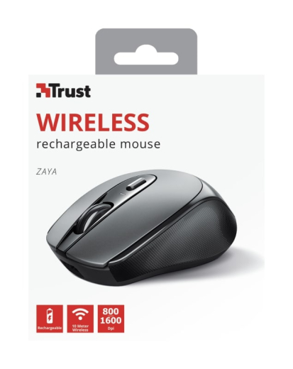 Мышь беспроводная Trust Zaya Rechargeable WL (23809) Black USB - 14