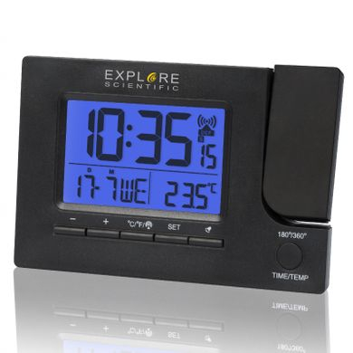Часы проекционные Explore Scientific Slim Projection RC Dual Alarm Black (RDP1003CM3LC2) - 2
