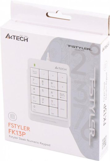 Цифровий клавіатурний блок A4Tech FK13P White USB - 4