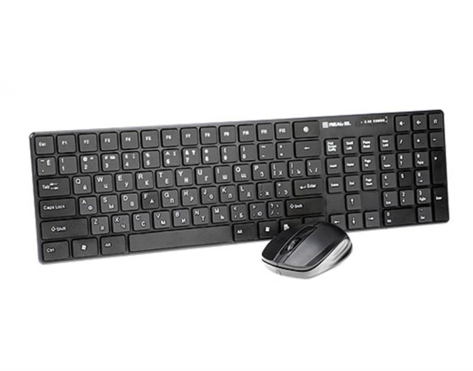 Комплект (клавиатура, мышь) беспроводной REAL-EL Comfort 9010 Kit Black USB UAH - 2